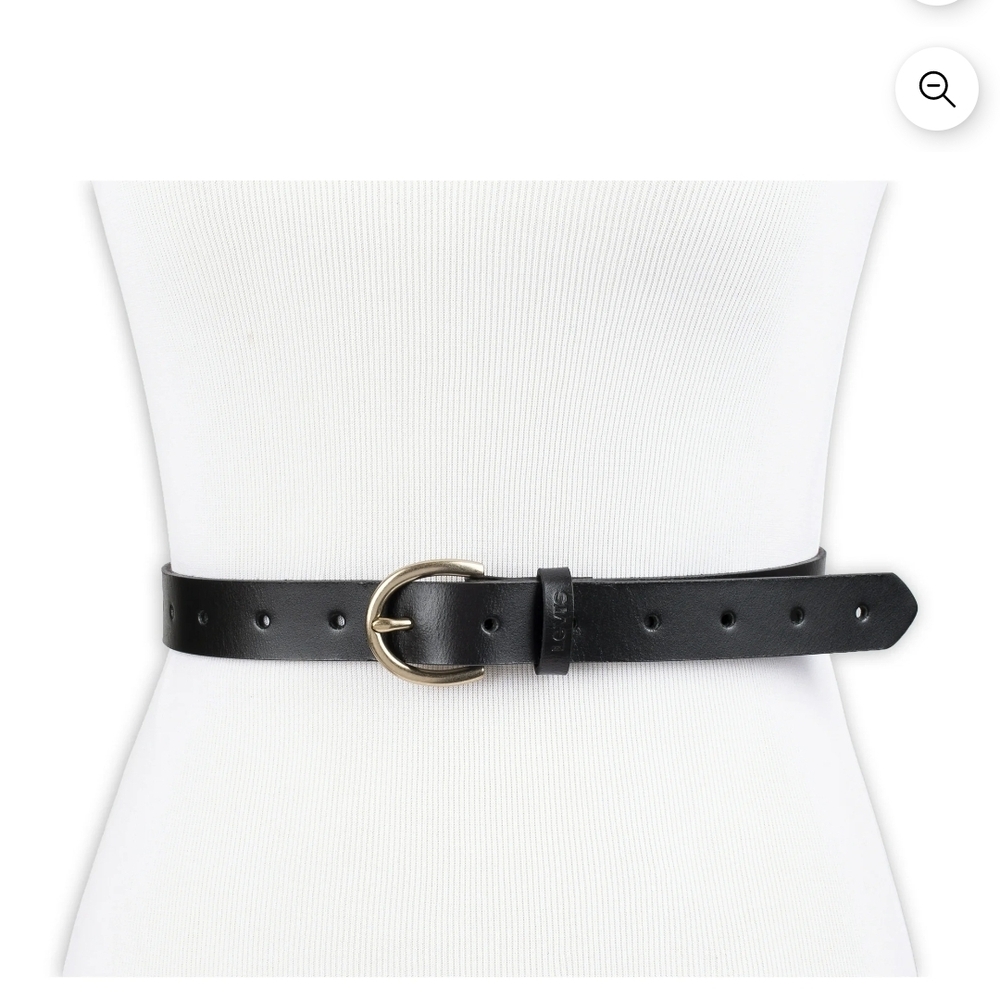 Levi's Classic Black Belt with Gold-Tone Buckle
